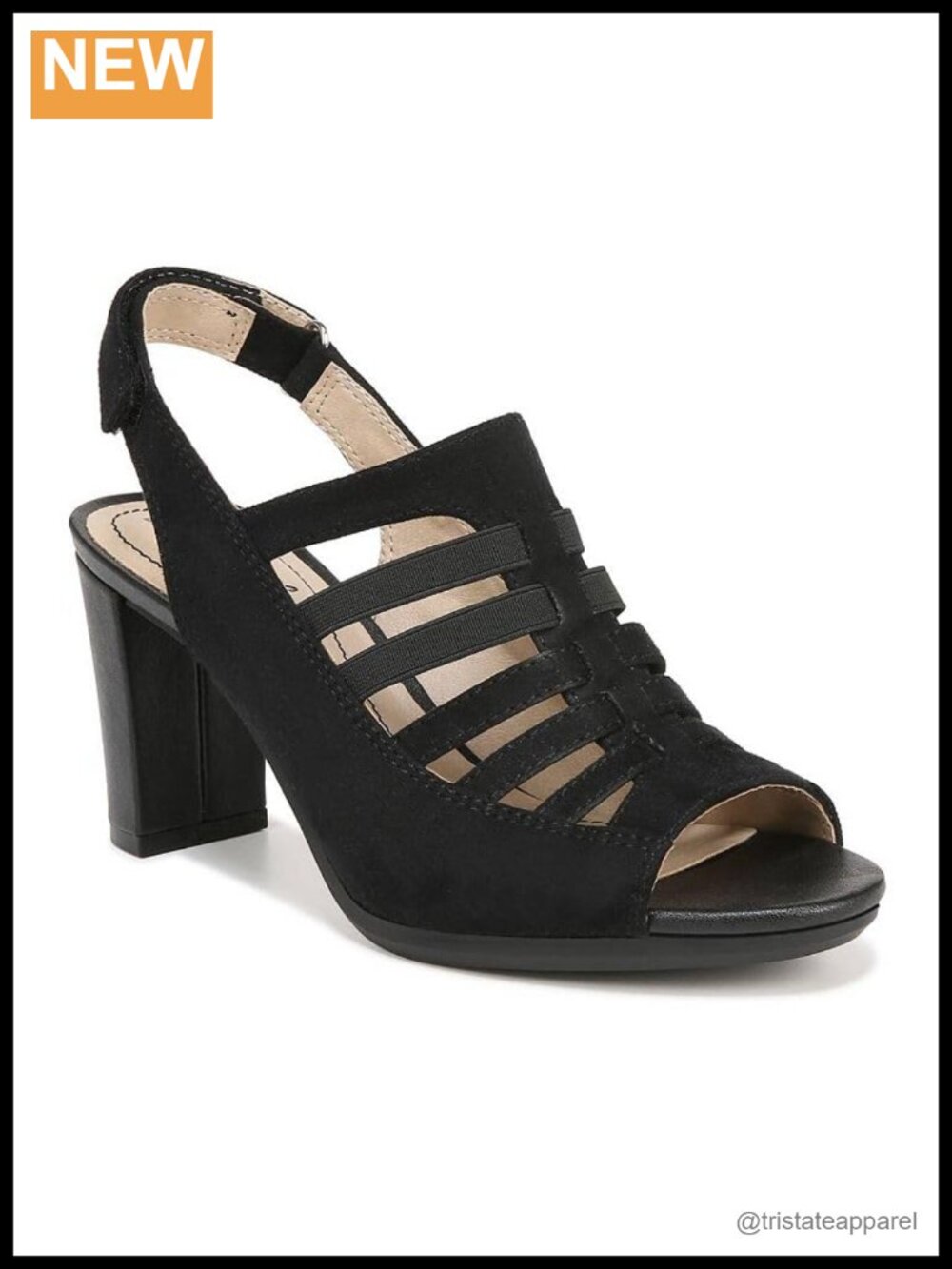 LifeStride Arlene Strappy Slingback Block Heel Sandals 3in Comfort